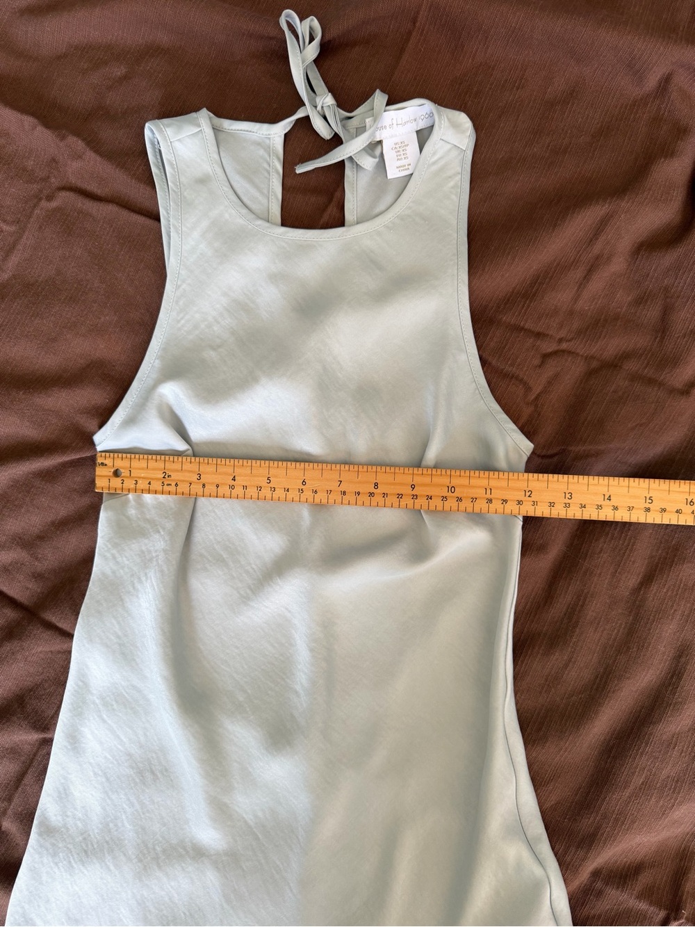 House of Harlow 1960 Grey Silver Sleeveless Satin Slip Maxi Dress XS - Picture 8 of 10